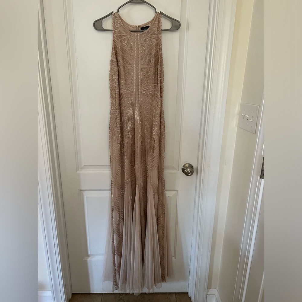 Adrianna Papell Rose Gold sequin dress size 8